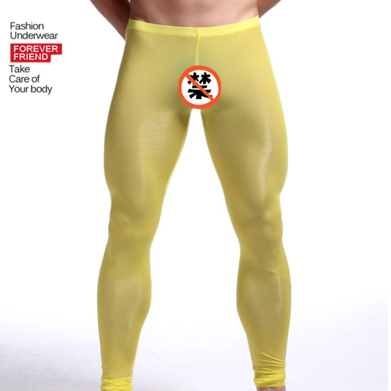 Thermal Base Layer - Leggings Térmicas Masculinas de Seda Gelada,