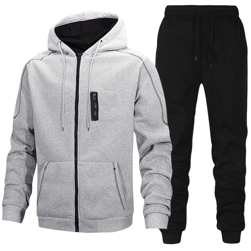 Winter Clothing Fashion - Conjunto de Moletom Masculino Fashion, Casaco