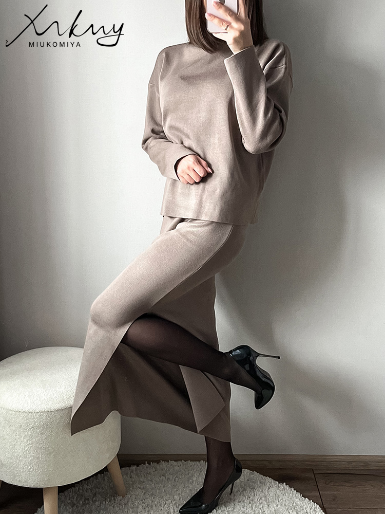 Winter Wear Clothes - Saias compridas Bodycon de 2 peças