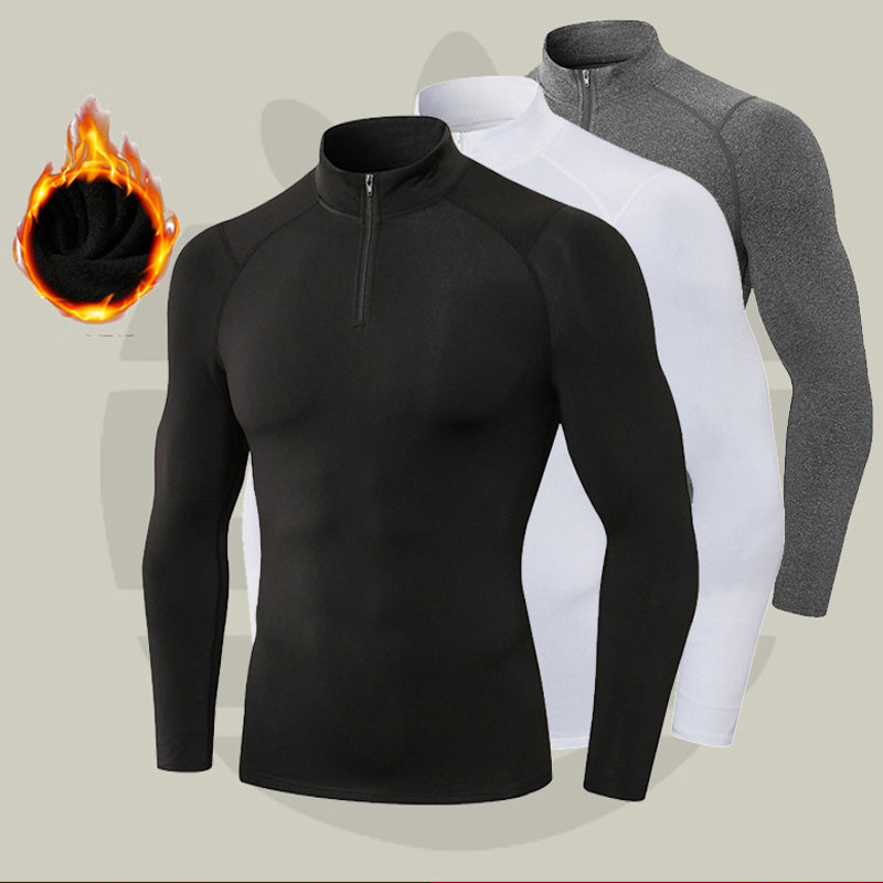 Thermal Base Layer - Camisas de compressão térmica masculina manga