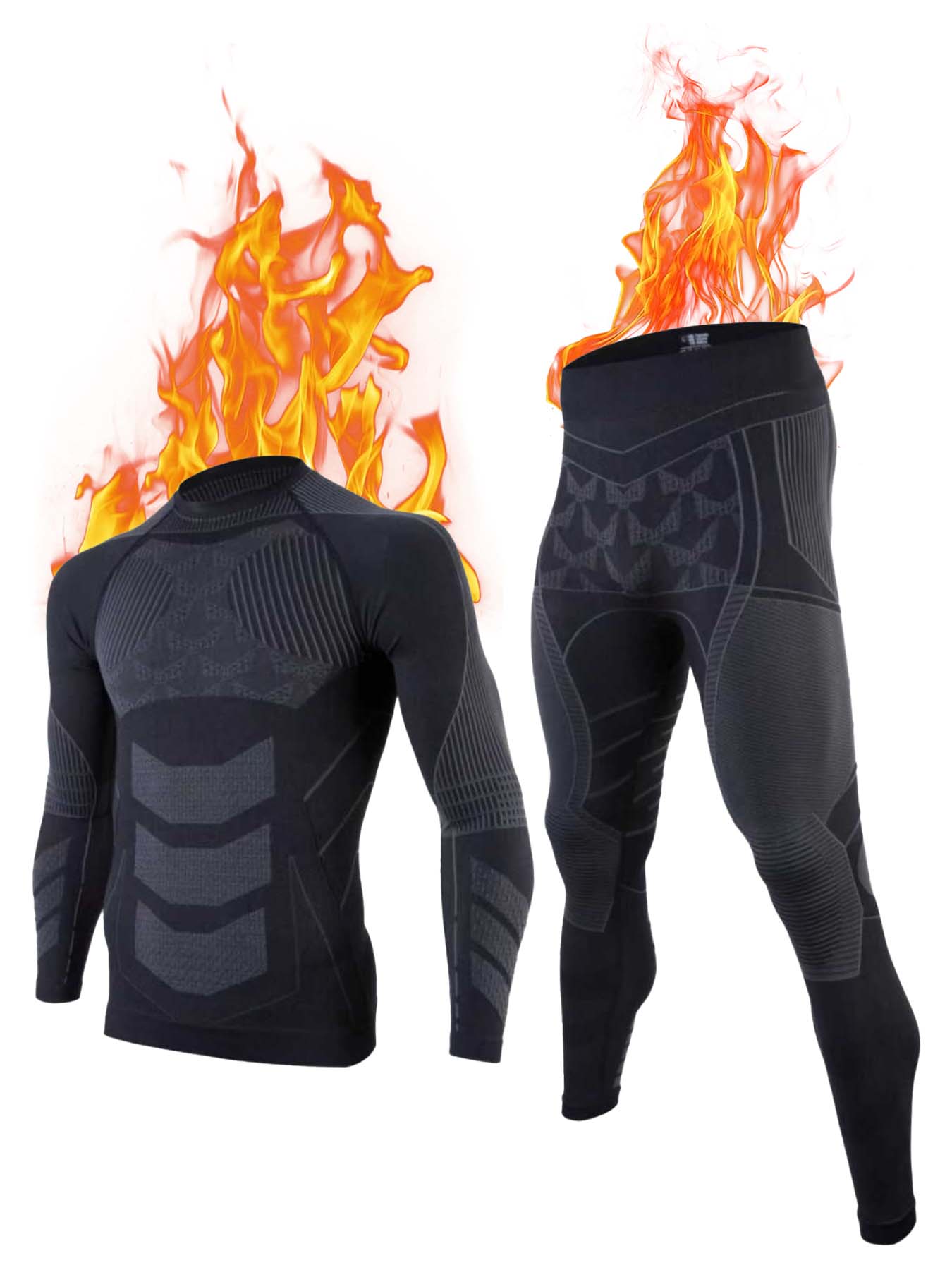 Thermal Base Layer - Roupa íntima térmica para homens, conjunto