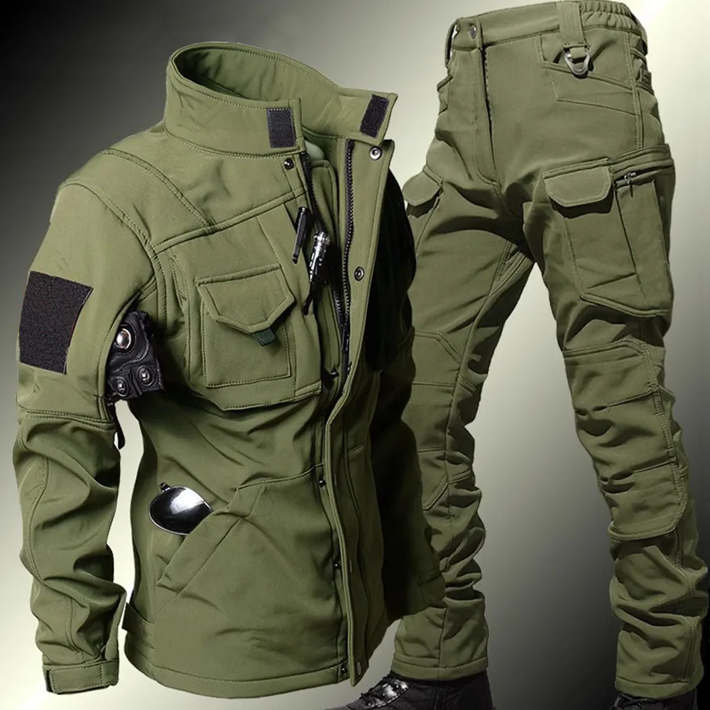 Windproof Jacket Softshell - Conjunto tático de pele de tubarão