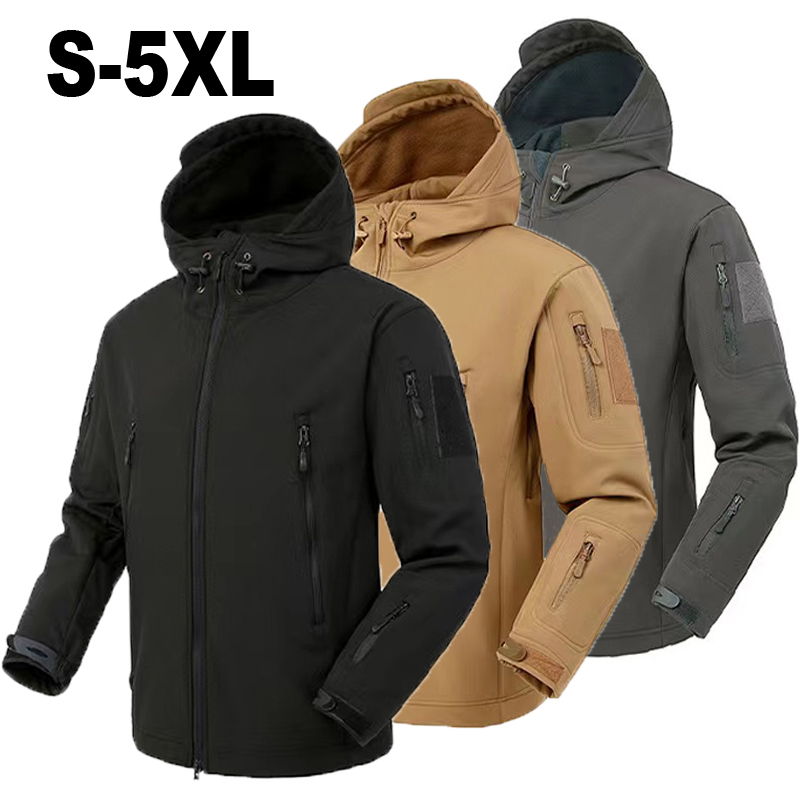 Windproof Jacket Softshell - Outono inverno softshell jaquetas de lã