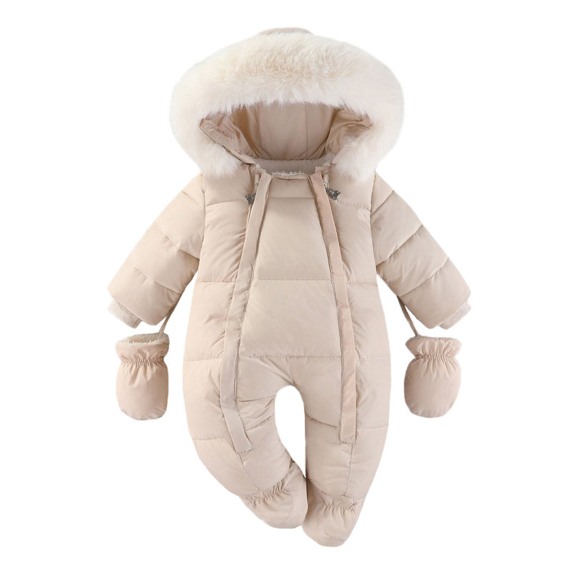 Winter Clothing Baby Girl - Inverno bebê recém-nascido macacão com luvas