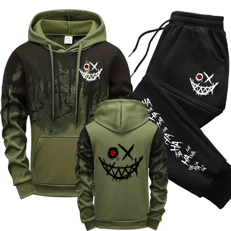 Winter Clothing Fashion - Conjunto Masculino de Moletom com Capuz
