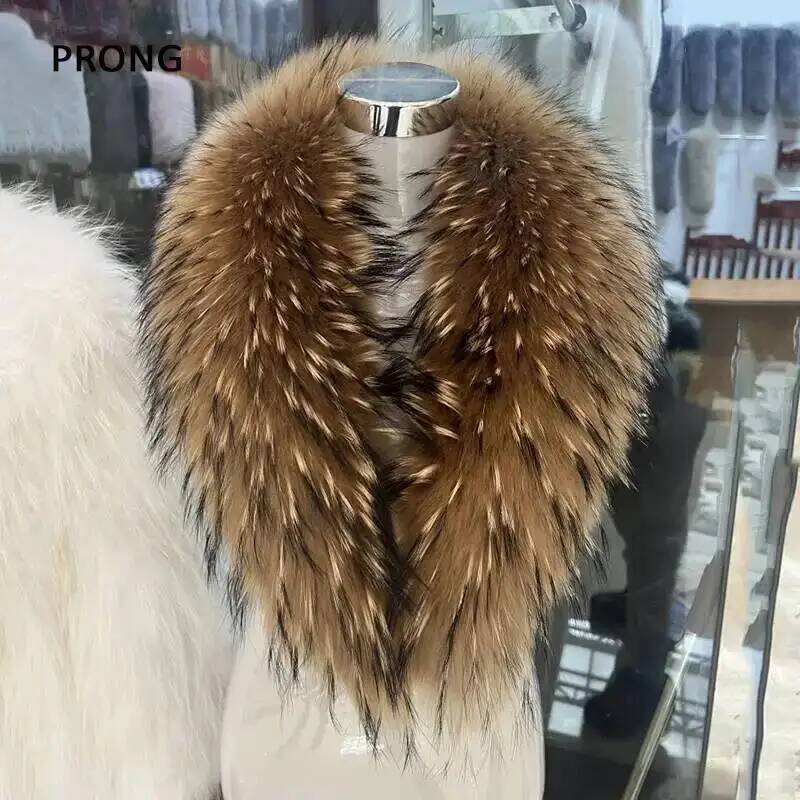 Gola de pele de guaxinim natur - Winter Clothing Uae avaliação e preço