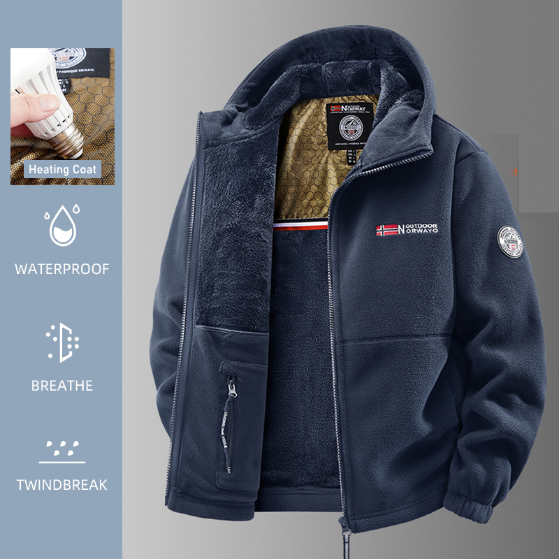 Homens jaqueta aquecida invern - Windproof Jacket Softshell avaliação e preço