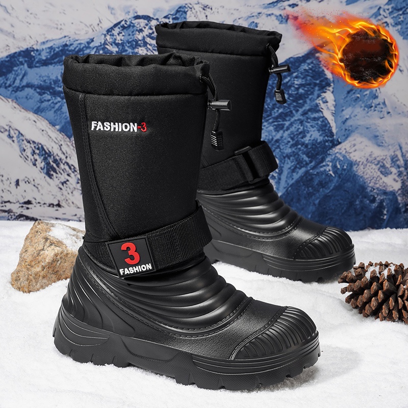 Novas botas de neve masculinas - Winter Clothing Material avaliação e preço