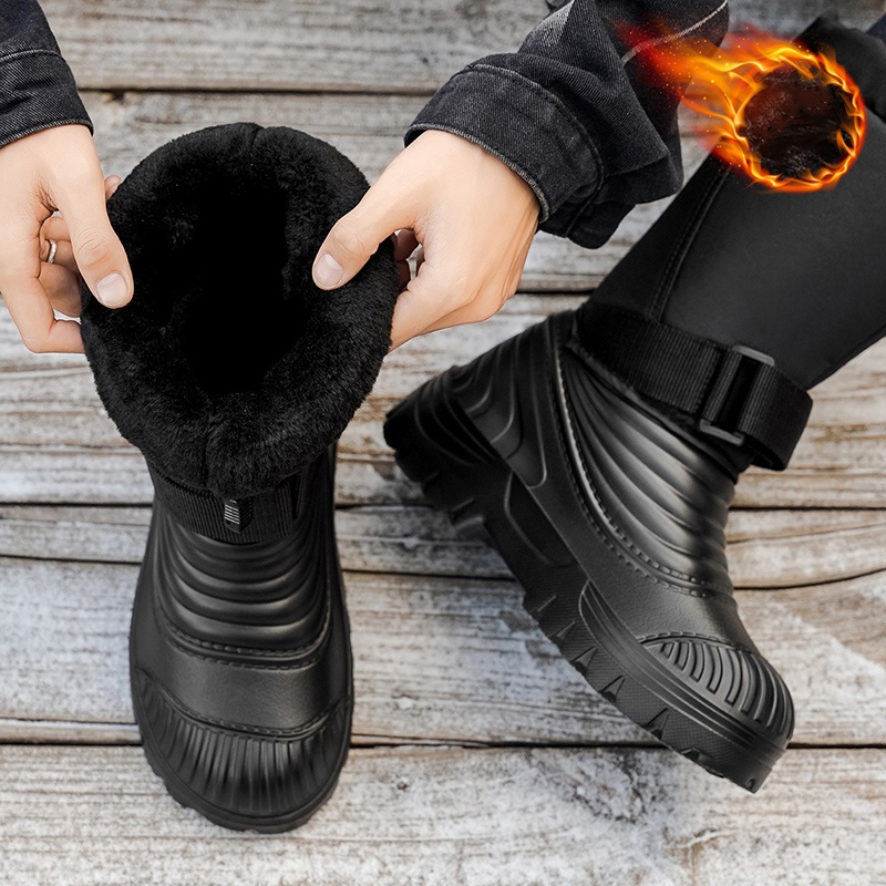 Novas botas de neve masculinas - Winter Clothing Material avaliação e preço