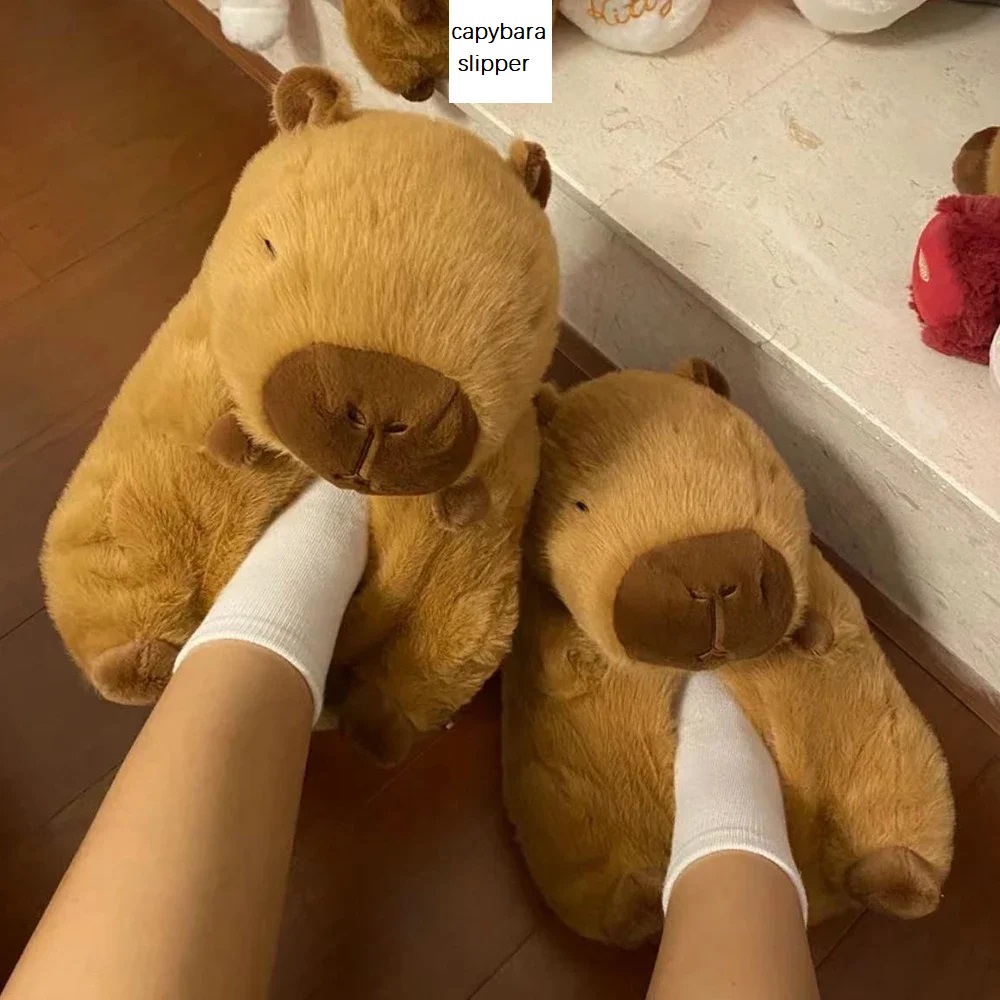 Novidade capivara chinelos uni - Winter Clothing Material avaliação e preço