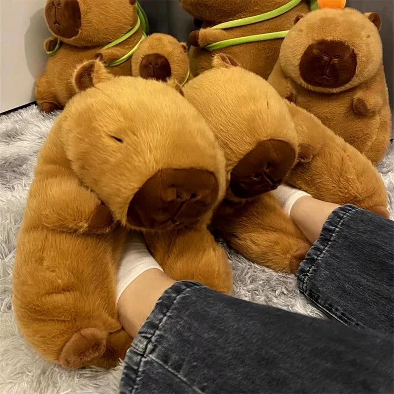 Novidade capivara chinelos uni - Winter Clothing Material avaliação e preço