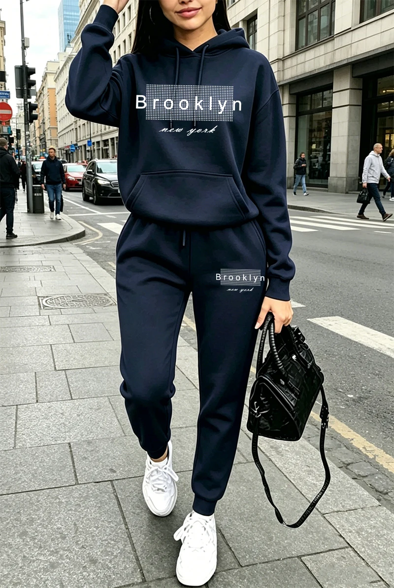 Conjunto de Moletom Feminino c - Winter Clothing Fashion avaliação e preço
