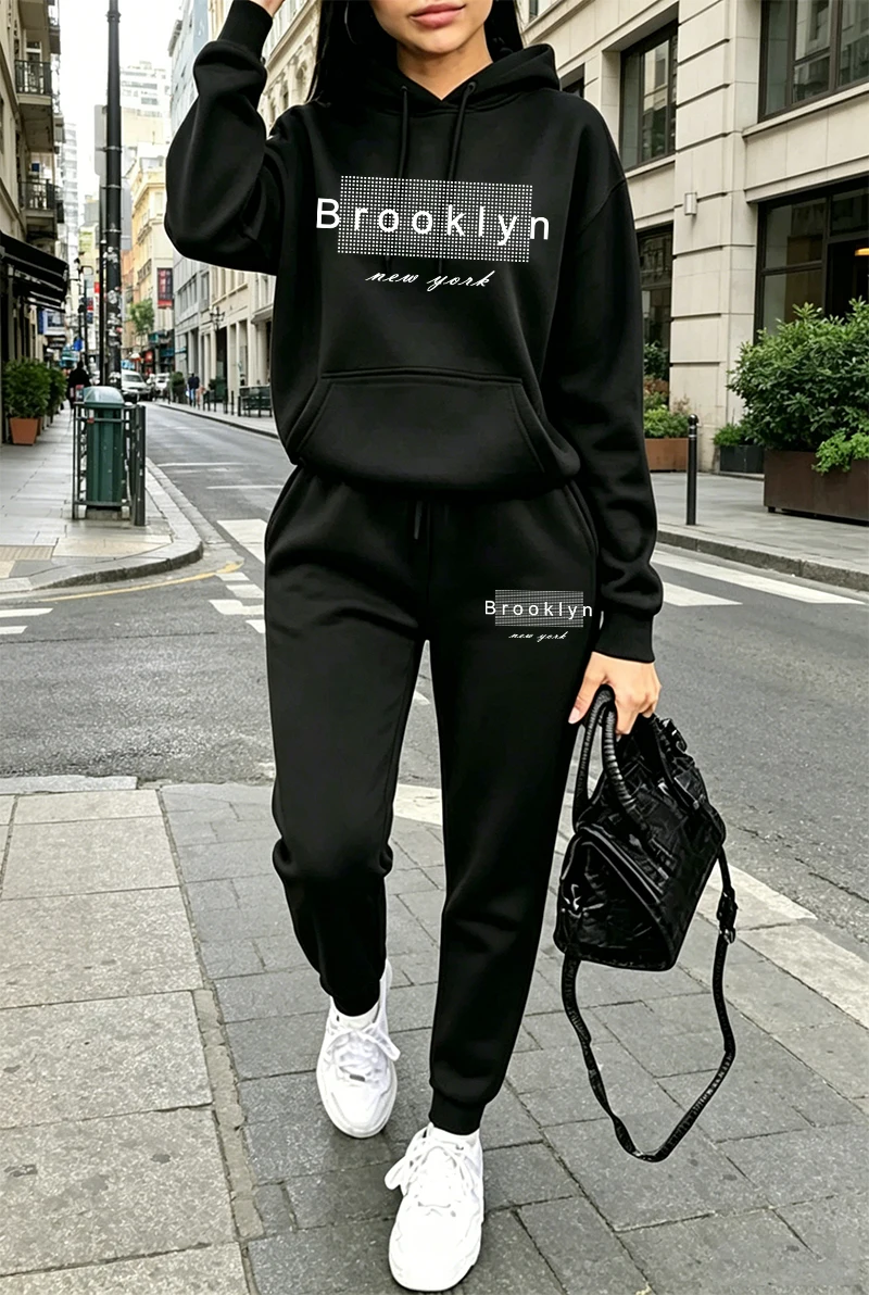Conjunto de Moletom Feminino c - Winter Clothing Fashion avaliação e preço