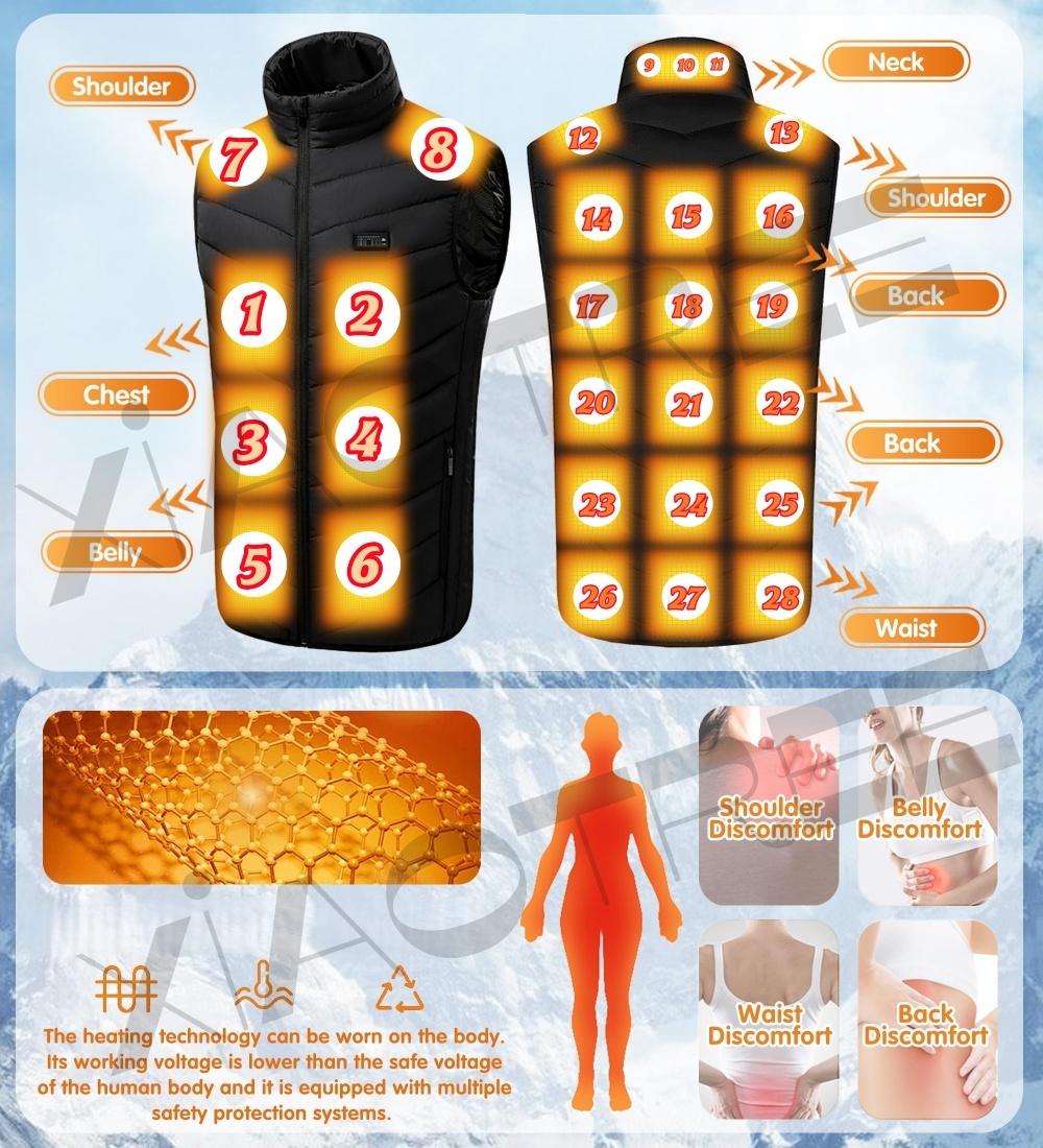 28/9 áreas colete aquecido jaq - Winter Clothing Uae avaliação e preço