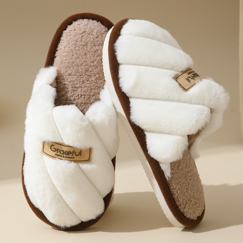 Chinelos de Pelúcia Quentes de - Winter Clothing Material avaliação e preço